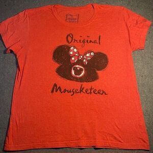 MINNIE MOUSE Disney‎ Store womens Red ORIGINAL MOUSEKETEER T-Shirt Size XXL